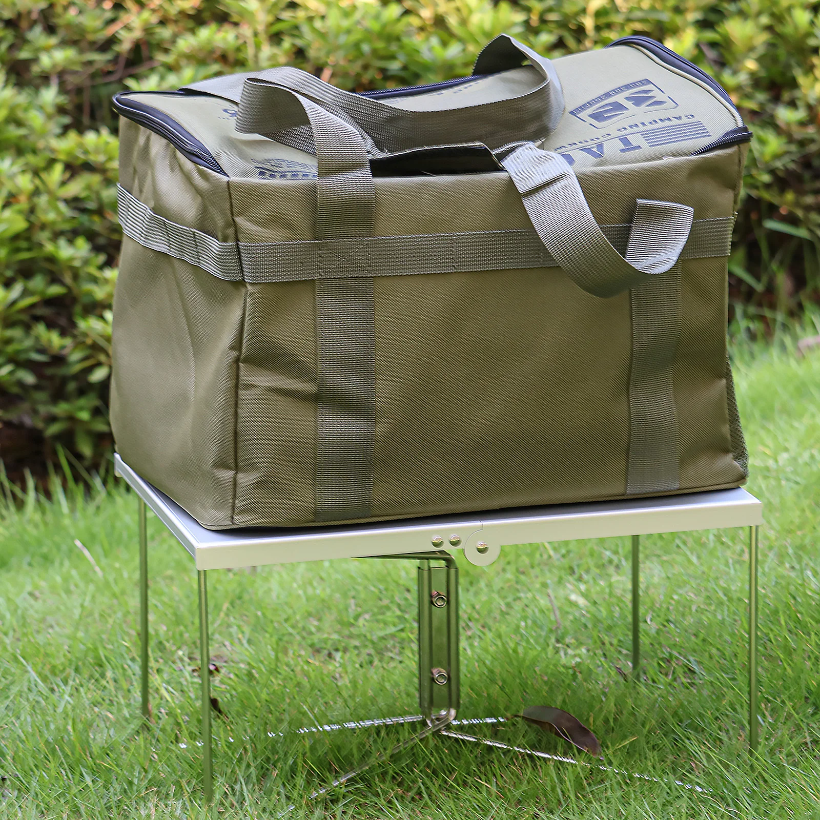 Cooler Box Stand Ice Box Holder Folding Camping Mini Table Fan Heater Base Support Shelf Camping Supply cooler box stand