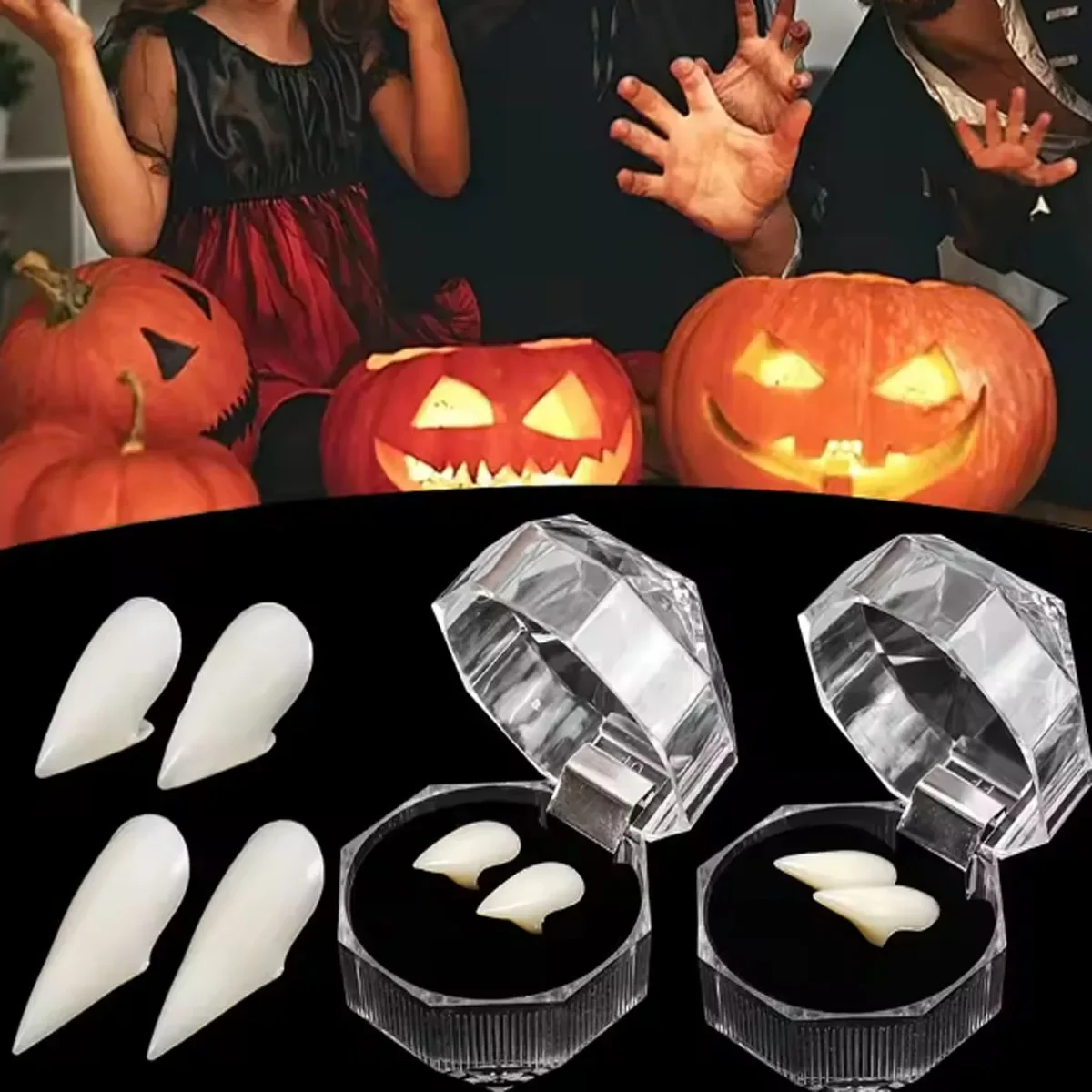 Halloween Cosplay False Teeth DIY Decoration Props Adult Kids Party Masquerade