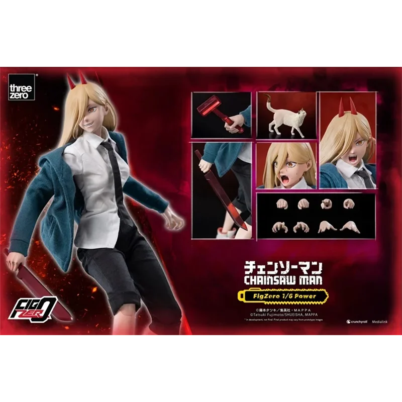 

In Stock Original Threezero FigZero Chainsaw Man Power 1/6 Scale Figure Collection Figures Model Toys