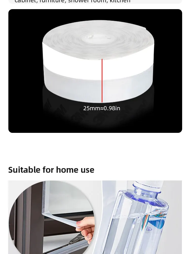 Description Picture 5 of itemSelf Adhesive Door And Window Sealing Strip 25mmx5m Door Bottom Windproof Paste Window Insulation Glass Door Sound Insulation
