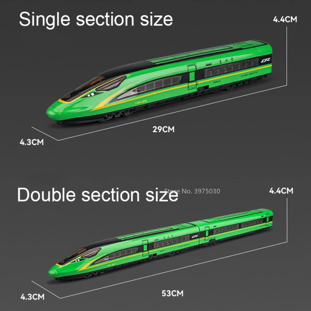 1/87 High Speed Railway Alloy Train Models Car Toys Magnetic Connect with Light Sound Train Model Decorations Collection for Boy 6