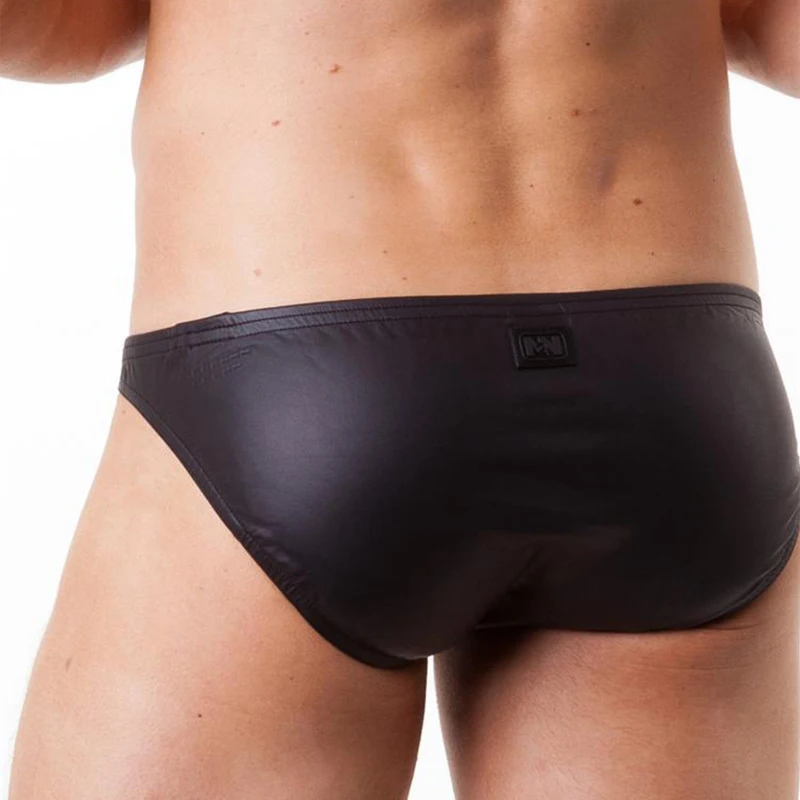 Men's Adult XXX Gay Male Underpants Pornographic Leather Underwear Sexy Briefs Man Clothes Erotic Sex Lingerie Black Panties