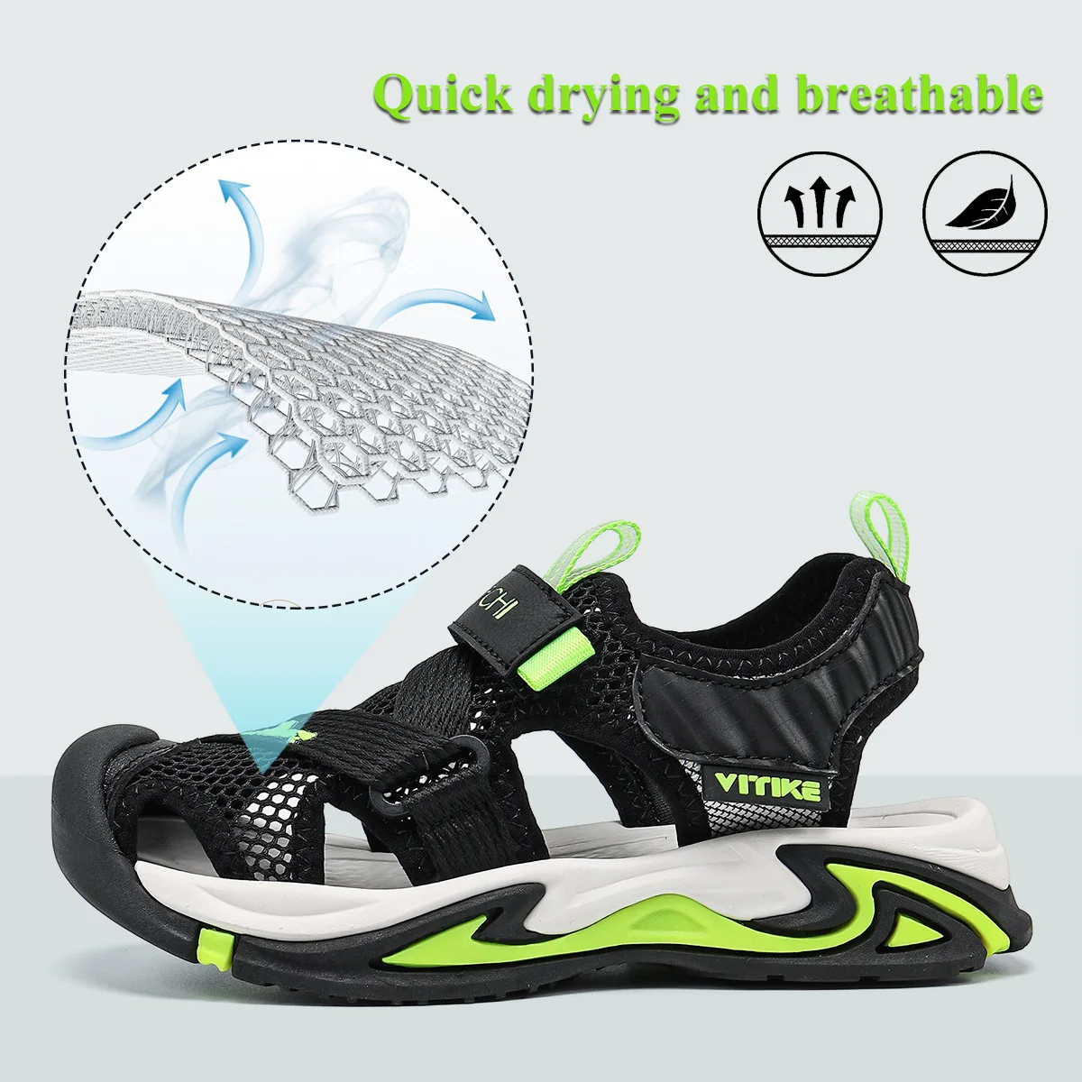 Kids Sandals Boys Girls Outdoor Hiking Sports Pool Beach Summer