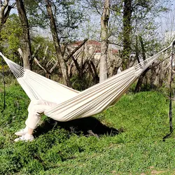 Balanço ao ar livre branco lona rede viagem acampamento piquenique campo aventura jardim decoração rede