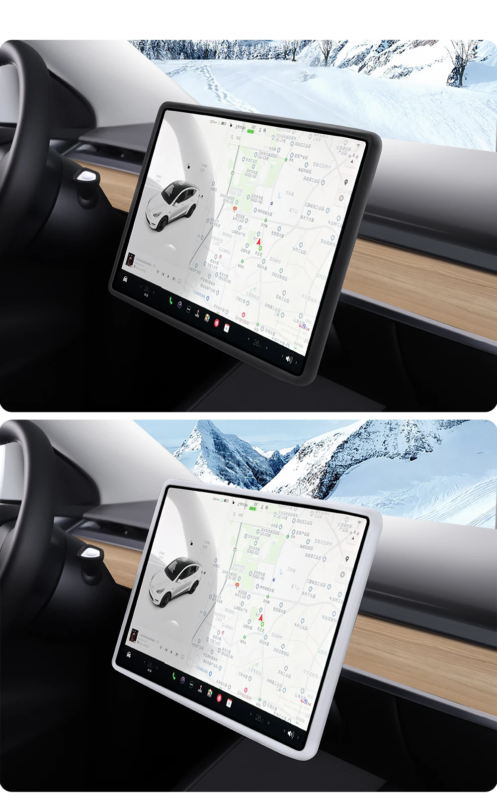 For Tesla Model 3 Y Highland Juniper 2025 Silicone Protective Trim Internal rear