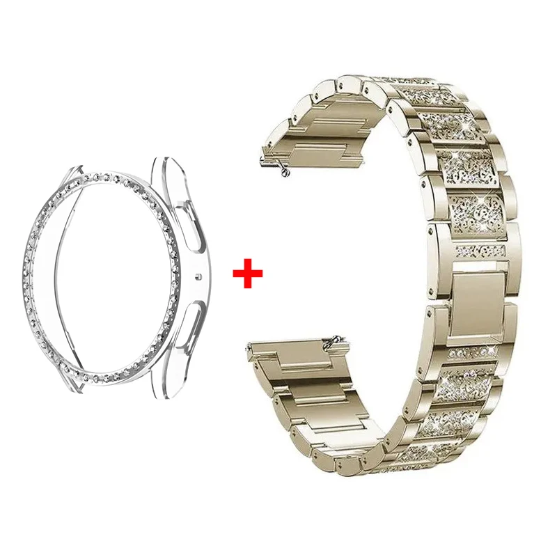 Stainless Steel Diamond Bracelet with Protective Bumper Case