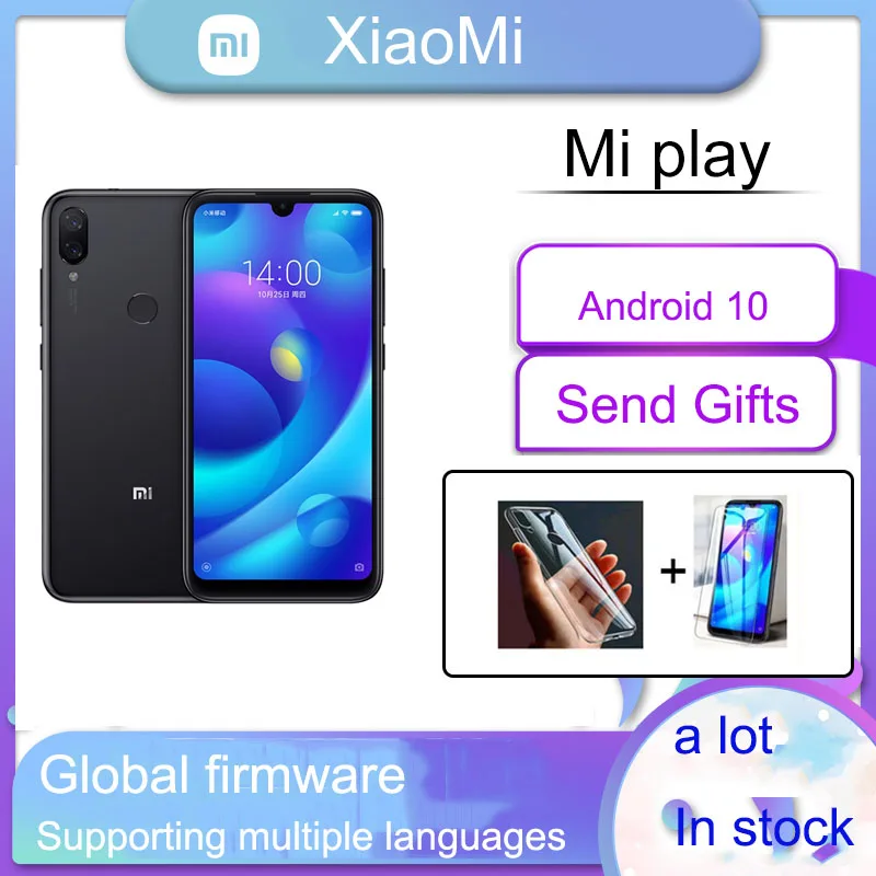 Смартфон Xiaomi Mi Play Mediatek MT6765 Helio P35 1080X2280 пикселей случайный цвет с подарком |