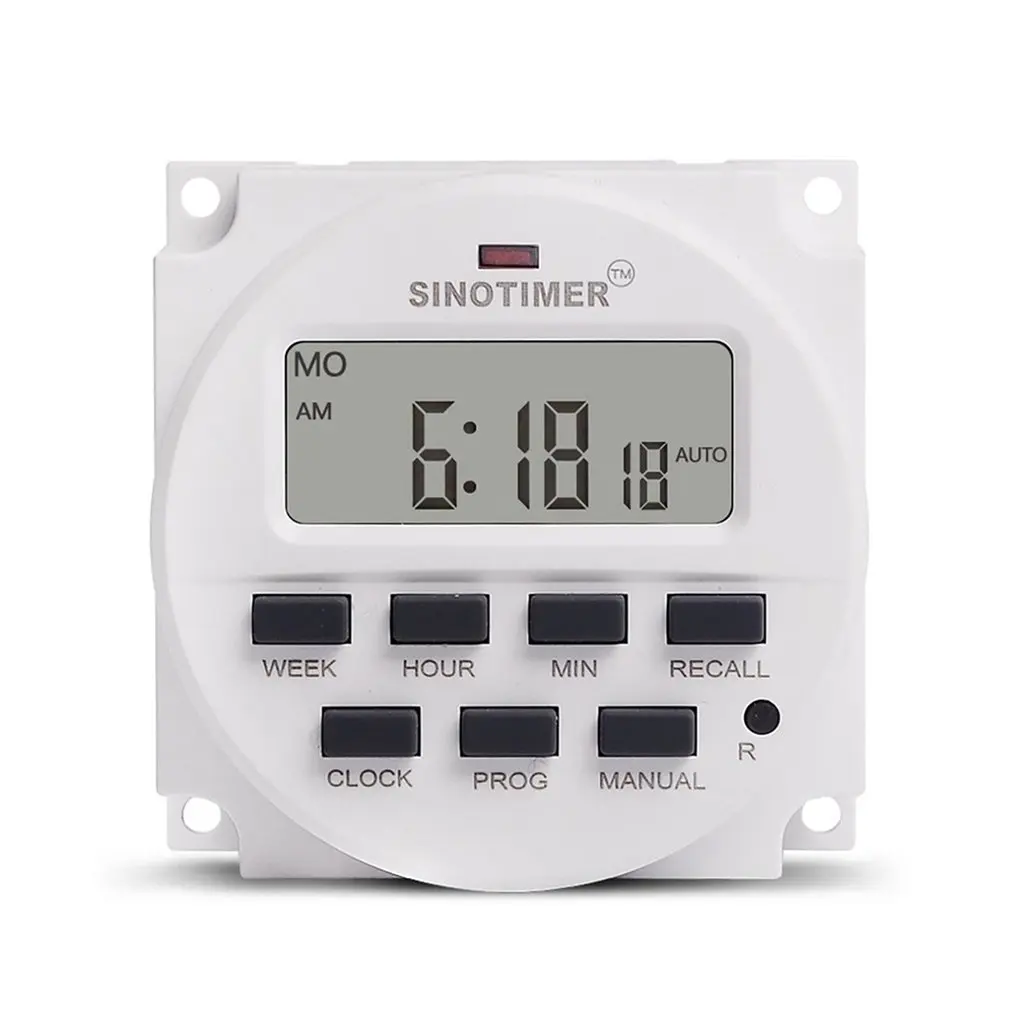 

TM618H DC 12V 24V AC 110V 120V 220V 230V Volt Voltage Output Digital 7 Days Weekly Programmable Timer Switch Time Relay Control