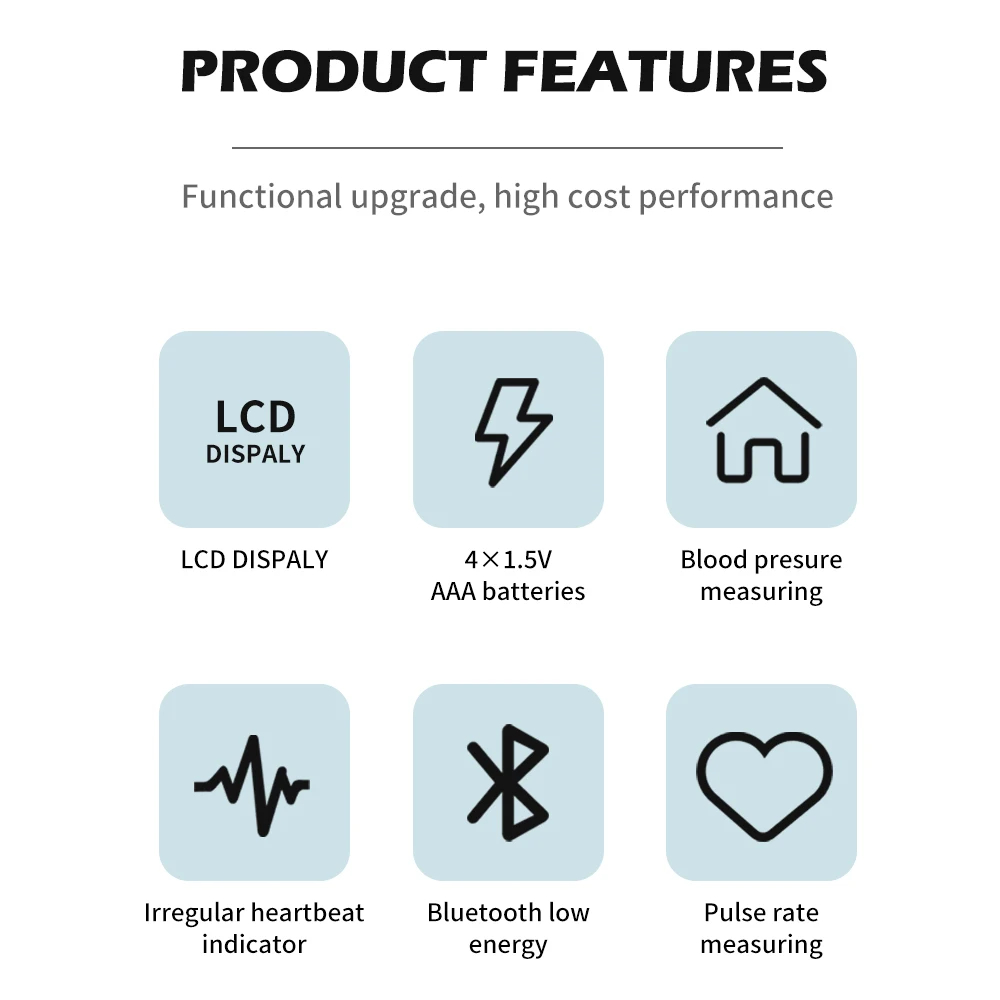 Bluetooth Arm Blood Pressure Monitor Home Medical Blood Pressure Monitoring gauge digital tensiometers Blood pressure meter 5