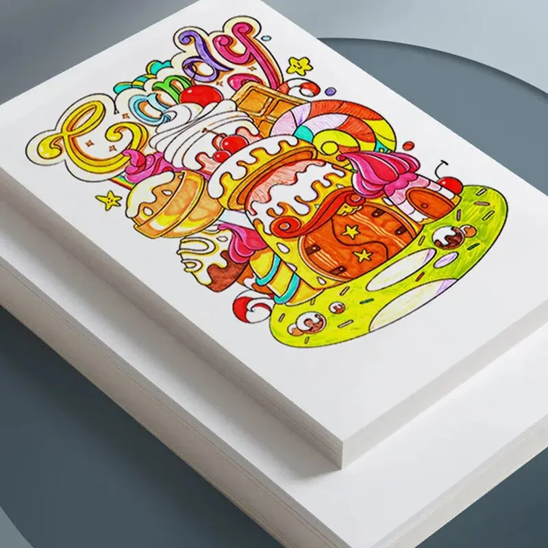 M&G 50 Sheets Marker Paper A4 Marker Pen Special Paper for School Students Kids Girls Handwriting Painting Sketching 2