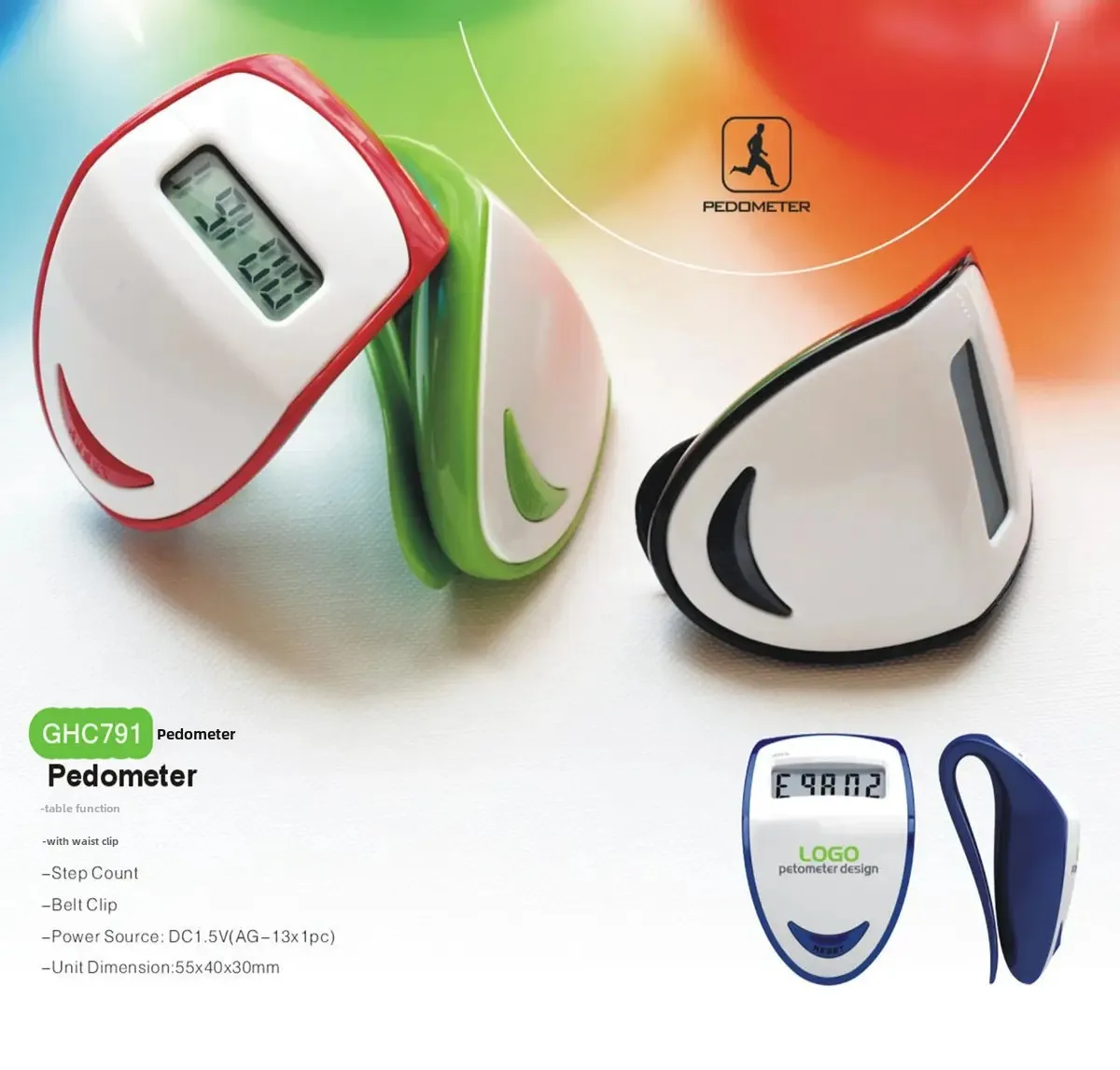 Waist Clip Electronic Pedometer Health Gift Promotional Gift Fitness Tracker With Waist Band For Walking And Exercise