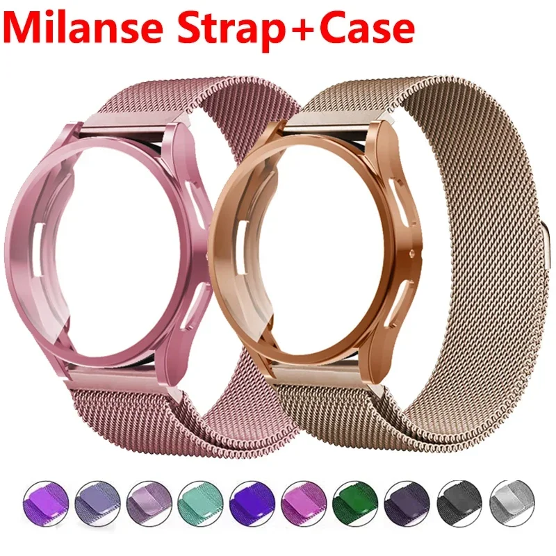 Elegant Metal Band with TPU Cover and Full Screen Protector
