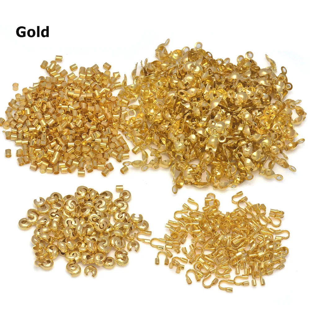 100 Pcs Gold Plated Crimp Cover For Jewelry Making at Rs 180.00, गोल  ट्यूब, राउंड ट्यूब - Madeinindia Beads, Varanasi