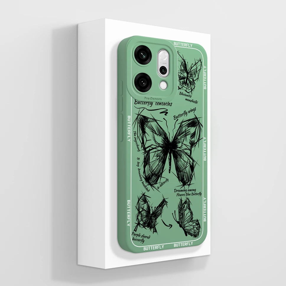 Butterfly Soft Liquid Silicone Bumper Phone Case - High Quality Protective Cover