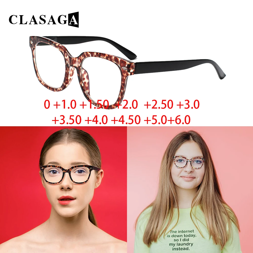 

CLASAGA 2022 New Reading Glasses Women Fashion Optical Eyeglasses Unisex Prescription+1+2+4