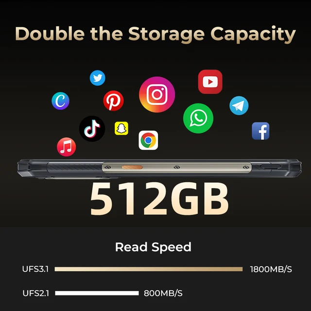 Oukitel-Smartphone robuste WP30 Pro 5G, téléphone portable Android 13, 12 Go + 512 Go, 120W, 11000mAh, 6.78 "FHD +, appareil photo 108MP 4