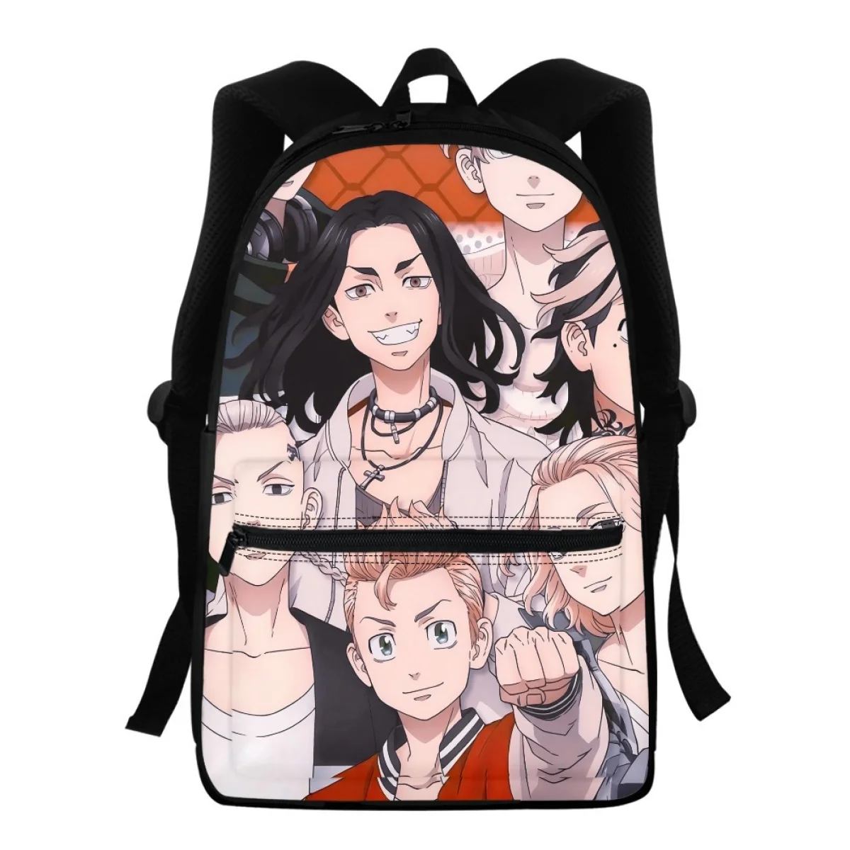 

FORUDESIGNS Anime Boys Bagpacks Student School Backpacks Casual Tokyo Revengers Mikey Draken Schoolbags Multi Pocket Large