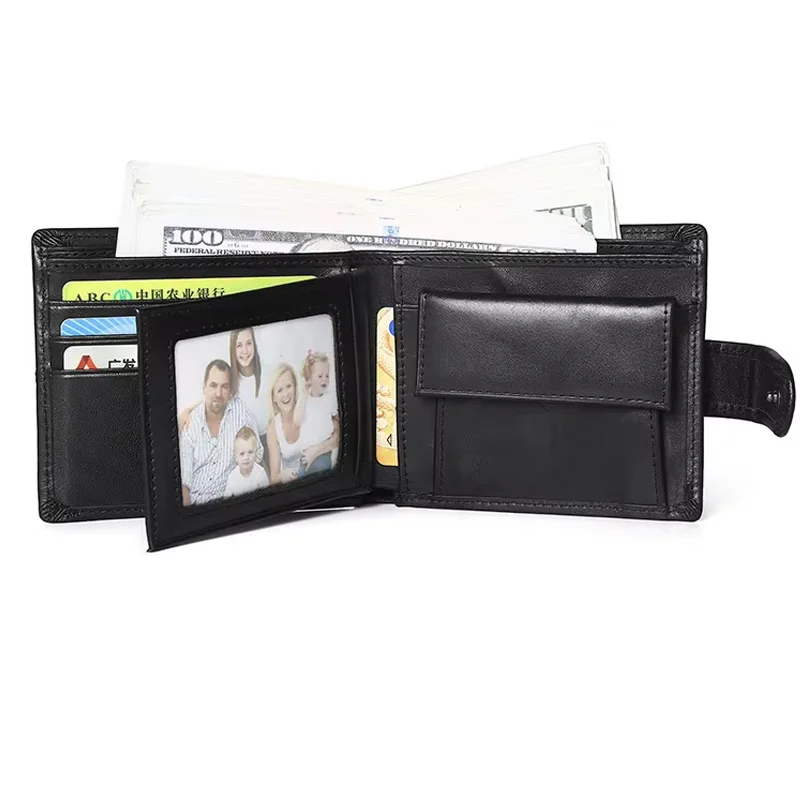 Premium RFID Leather Men's Wallet with Coin Pocket - Designer Edition