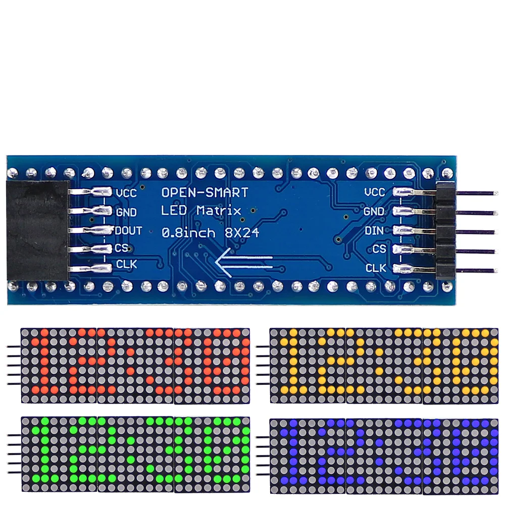 LED Ʈ Ʈ Ƶ̳ SPI Ʈ , , ο, ׸, , 0.8 ġ, 8x24 ĳ̺ ÷  ̹ IC MAX7219
