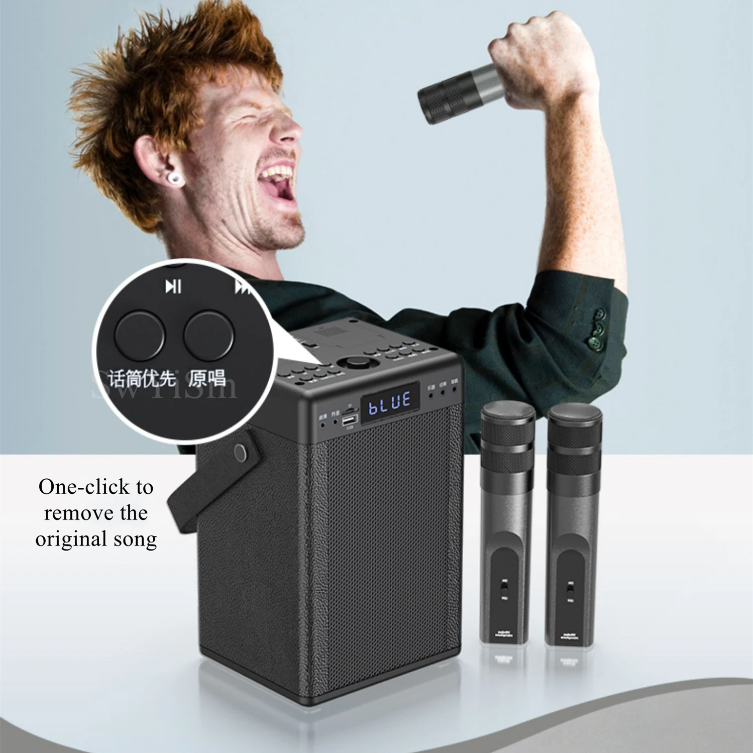 Karaoke Ion Speaker Microphone Karaoke Portable Bluetooth Speaker