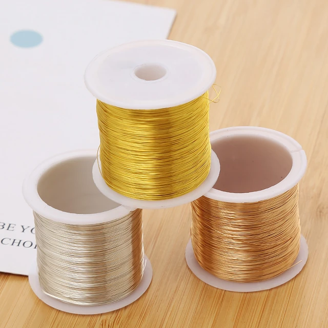 7 Types Size Silver/14K Gold Plated Brass Copper Wire For DIY Jewelry Making  Accessories Supplies Beaded Materials Copper Wire