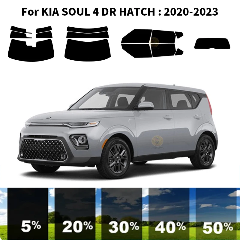 

Precut nanoceramics car UV Window Tint Kit Automotive Window Film For KIA SOUL 4 DR HATCH 2020-2023