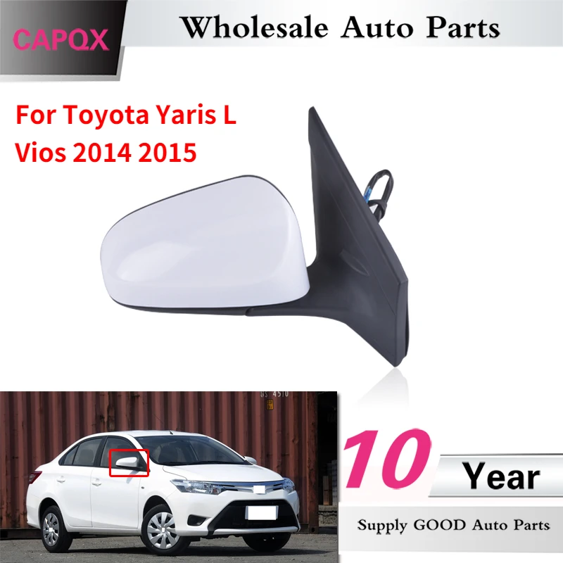 Capqx 3pin Manual Side Rearview Mirror For Toyota Yaris L Vios 2014
