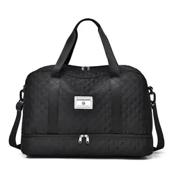 Lightweight Large-Capacity Travel Duffle and Weekender Bag (Black)