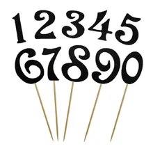 Cake Decoration Inserts 0-9 Digital Inserts Wedding Dessert Decor Decorations DIY Accessories Chic Birthday Party Supplies