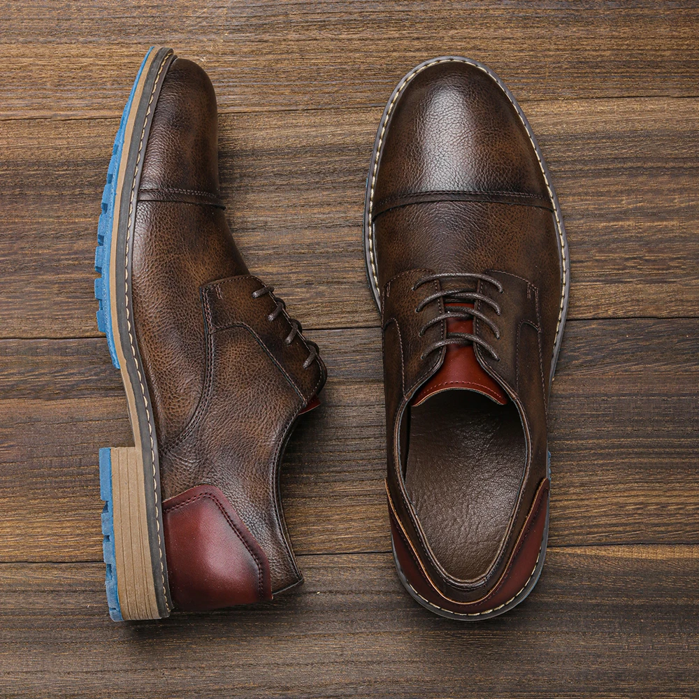 Retro Men's Derby Shoes 2024 New Men Casual shoes Fashion