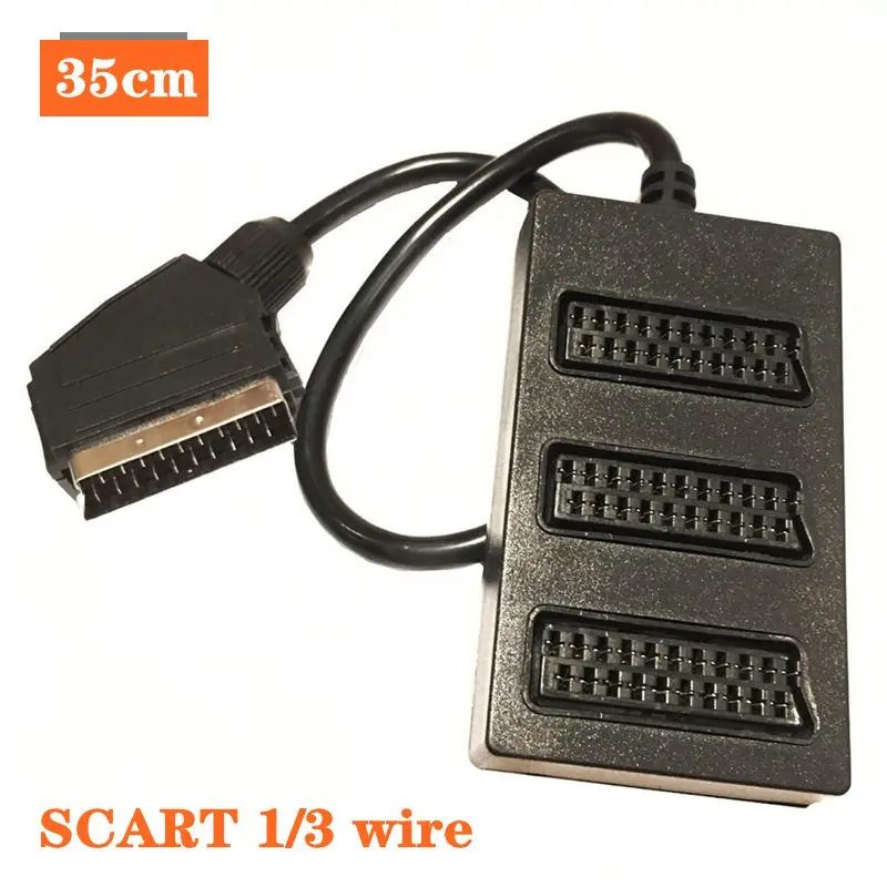 Cabo Splitter Áudio e Vídeo Scart Norma Europeia 3way 0.35 m 3way