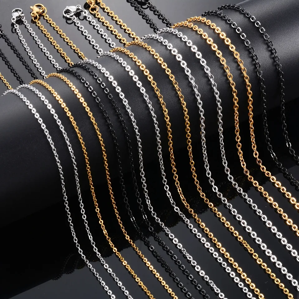 UMAOKANG Cadenas Rolo De Acero Inoxidable De Plata De 16.4 Pies Para Hacer Joyas, Collar De Hip Pop En Relieve Cadena De Eslabones De Cable En