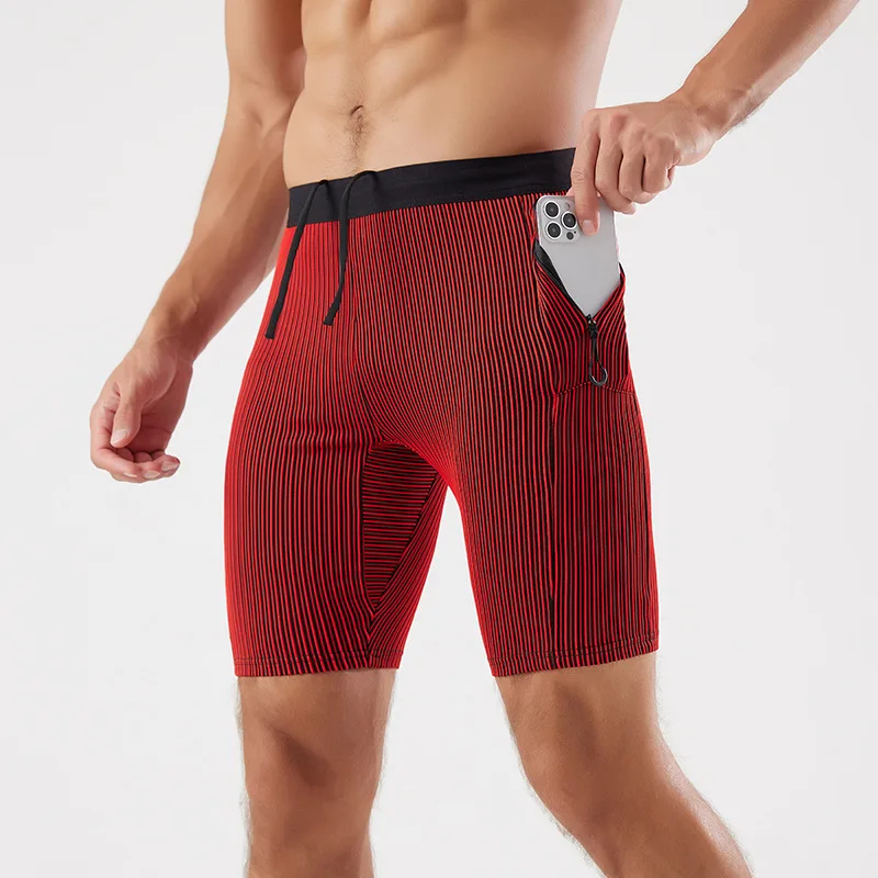 Outdoor Running Quick-drying Tight Shorts Men's Sports Fitness Five-point Pants Stretch Breathable L Training Compression Pants 3
