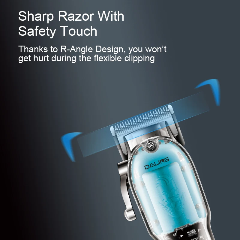 남성용 전문 이발 헤어 트리머, 조정 가능한 충전식 헤어 클리퍼, 전기 헤어 커팅 머신, 리튬 배터리