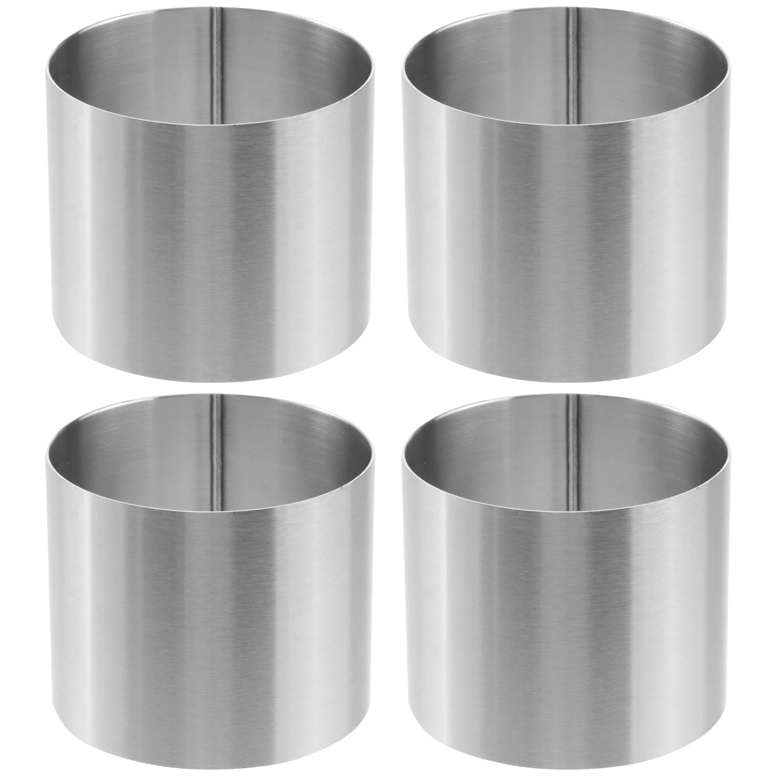 

4 Pcs Round Cake Baking Rings Pan Mousse Molde Circular Para Hornear
