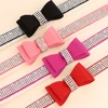 Cute Bowknot Dog Collar Bling Rhinestone Small Dogs Cat Collars Soft Velvet Pet Puppy Necklace Warm Glitter For Dogs Chihuahua 5