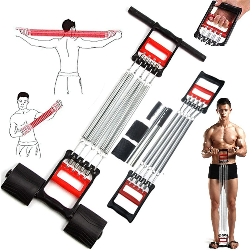 

Chest Expander Rally Fitness 5 Adjustable Spring Rod Weight Strength Trainer Home Fitness Muscle Training Equipment