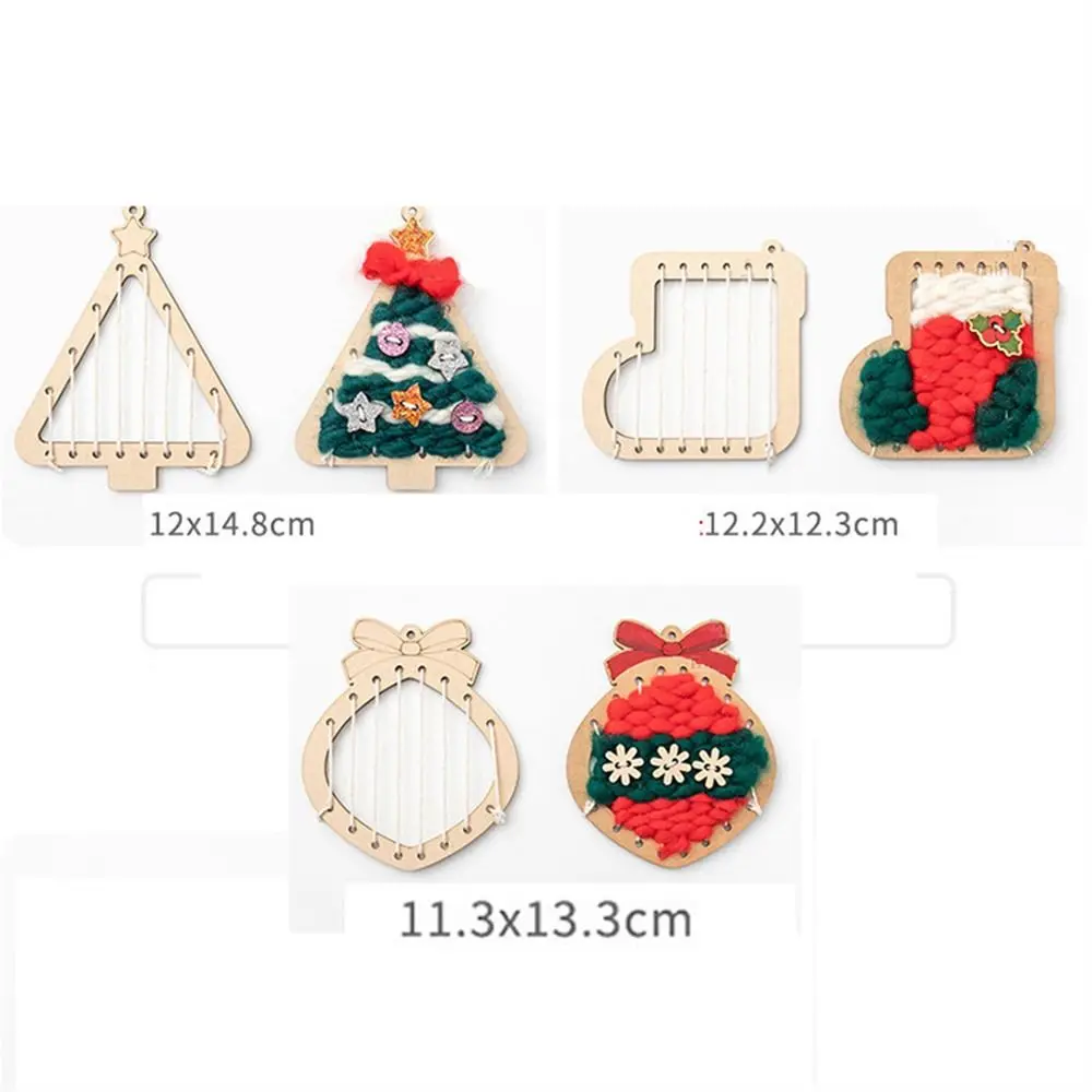 Weave Xmas Gift Children Educational Toy Kindergarten Toys Christmas Wool Tree Christmas Bells Christmas Stocking DIY Assembly