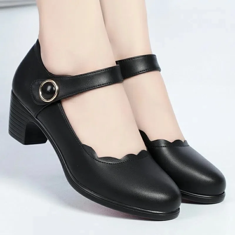 Marlisasa Women Fashion Sweet High Quality Slilp on Heel Pumps for Party Lady Cool Black Plaid Night Club Heel Shoes H6308 4