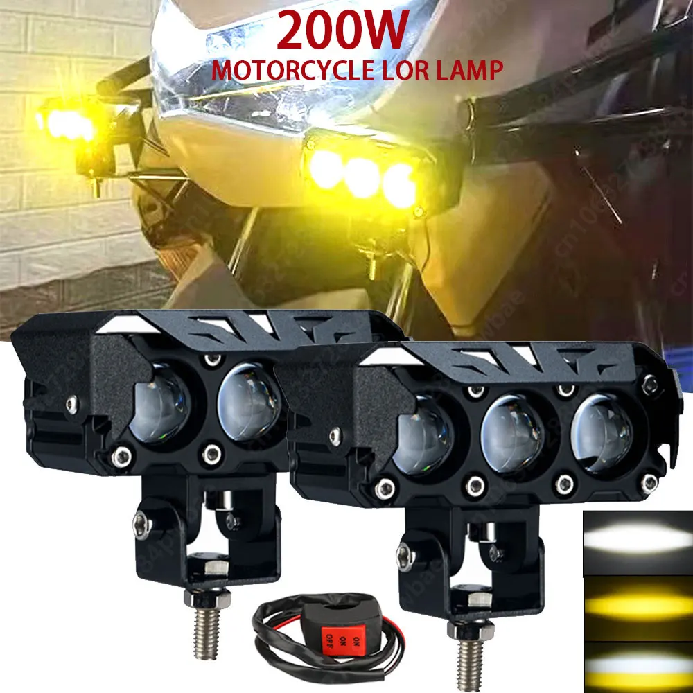 

Universal Motorcycle LED Fog Lights 200W 12V 24V Lens Spotlight lighting Lighthouse for Electric Scooter Off Road 4X4 SUV UTV