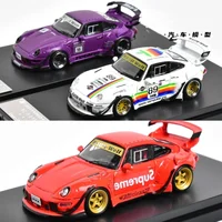 SW STAR 1:64 993 Wide-body RWB modified White Apple Status has alloy car model set 1