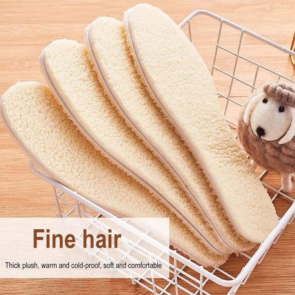 Shoe Insoles Cashmere Insoles Thick Warm Wool Insoles Soft Warm Winter Thick Bottom Wool Shoe and Boot Durable and Fluffy