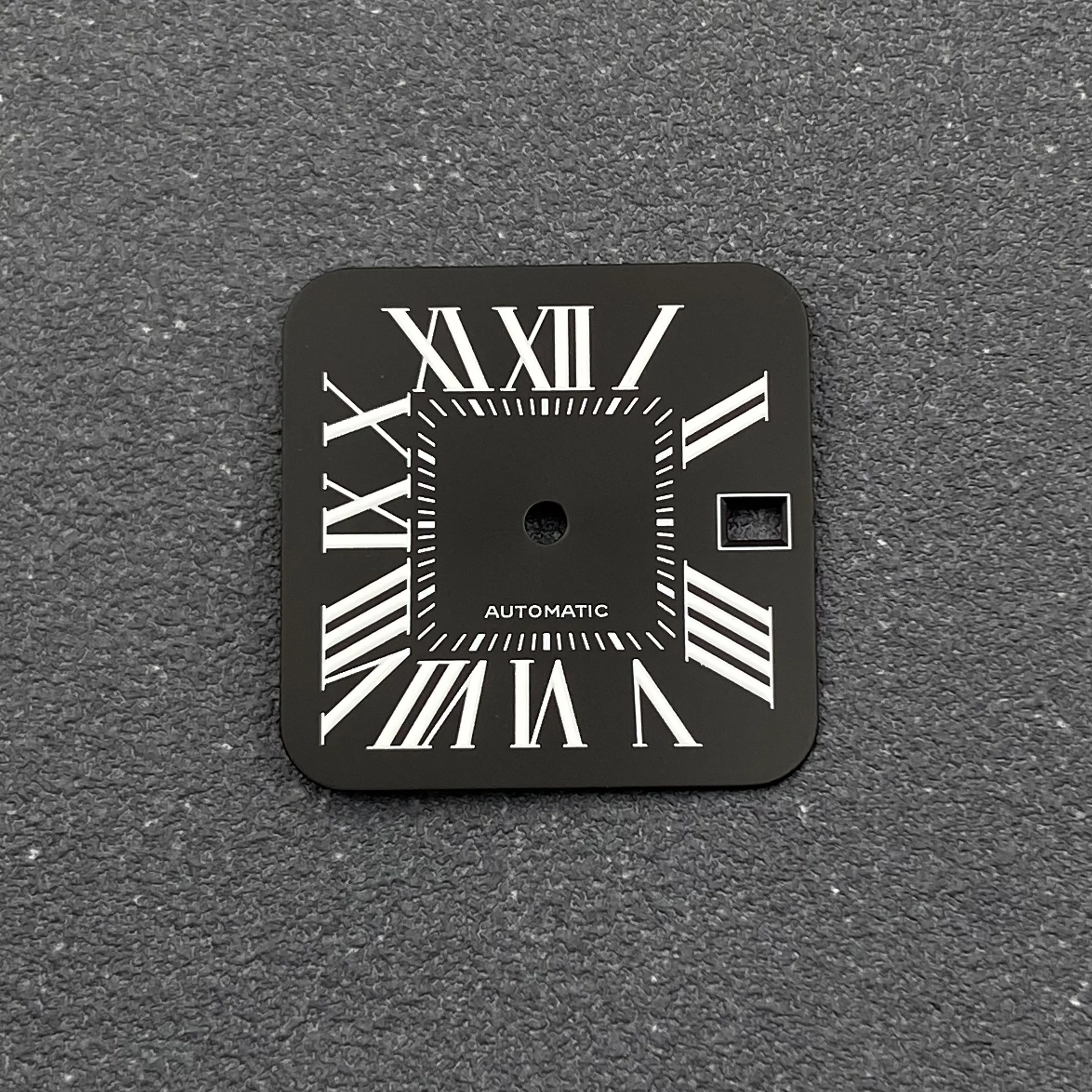 Customizable Roman Dial Square Watch Face for NH35/NH36 Movements - 27mm