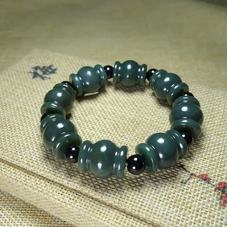 GenuineNaturalGreenHetianJadeBraceletMenWomenRealChinese