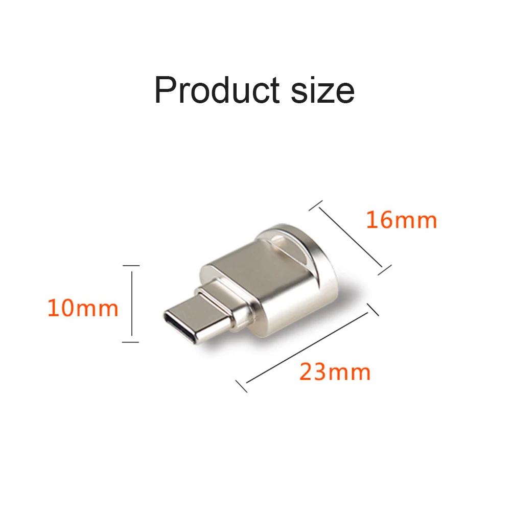 Type C Mini Memory Card Reader OTG Adapter USB Adapter Aluminum Cardreader For Micro SD/TF Microsd Laptop