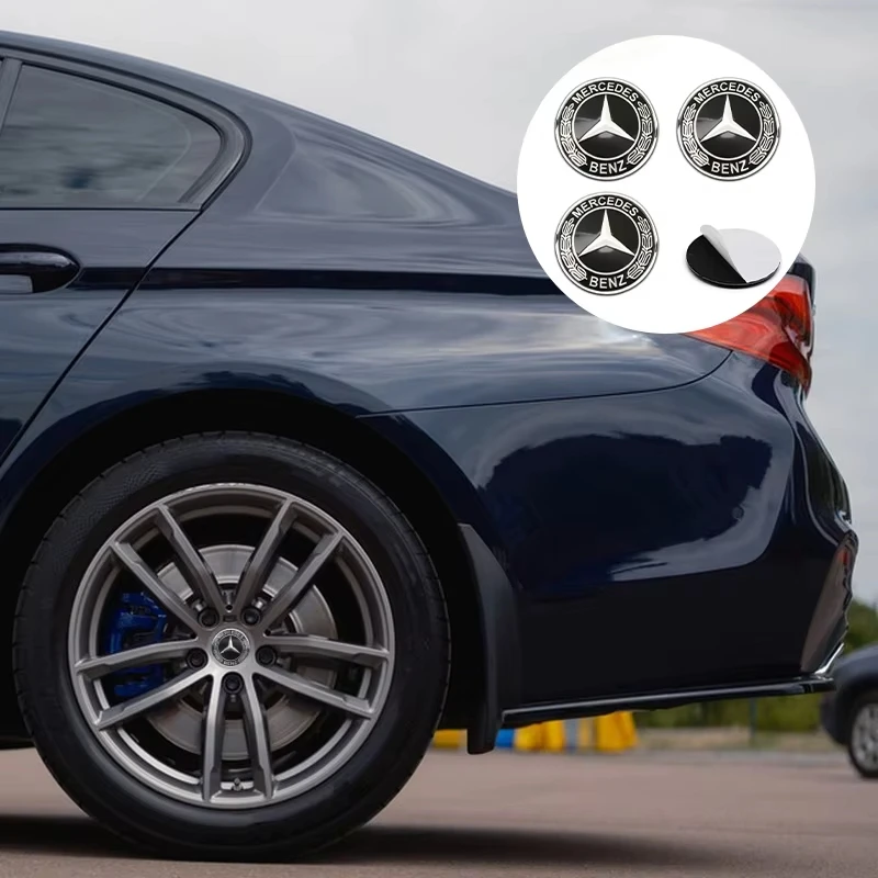 4개 세트 56mm 60mm 65mm 자동차 로고 휠 센터 자동차 액세서리 (메르세데스-벤츠 AMG W204 W124 W205 W203 W211 W201 W108 W210용) 재떨이