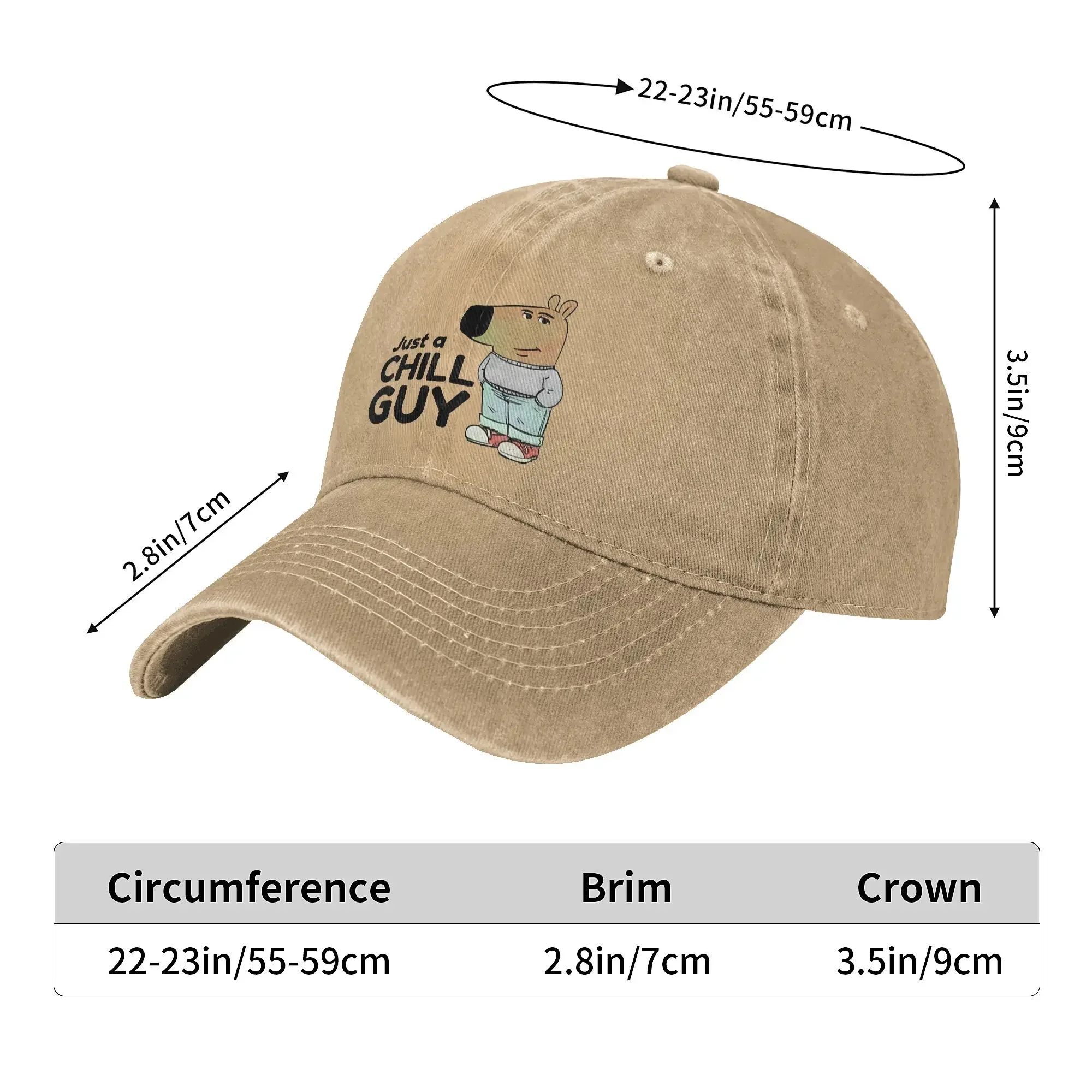 Vintage I Am Just A Chill Guy Meme Baseball Caps Unisex Style Distressed Denim Snapback Cap  Outdoor All Seasons Travel Adjustab 3