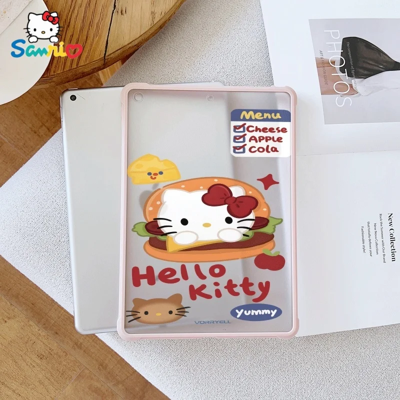 Sanrio cute pattern Pink iPad Transparent Drop Case, suitable for iPad Pro 2022/2024, iPad Air 3/5, iPad Mini 6, iPad 6/10 1