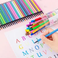 Fancy 12/18/24/36 Colors Washable Colored Pen Painting Marker Artist Drawing Set Student Art Supplies Highlight Water Color Pens 1