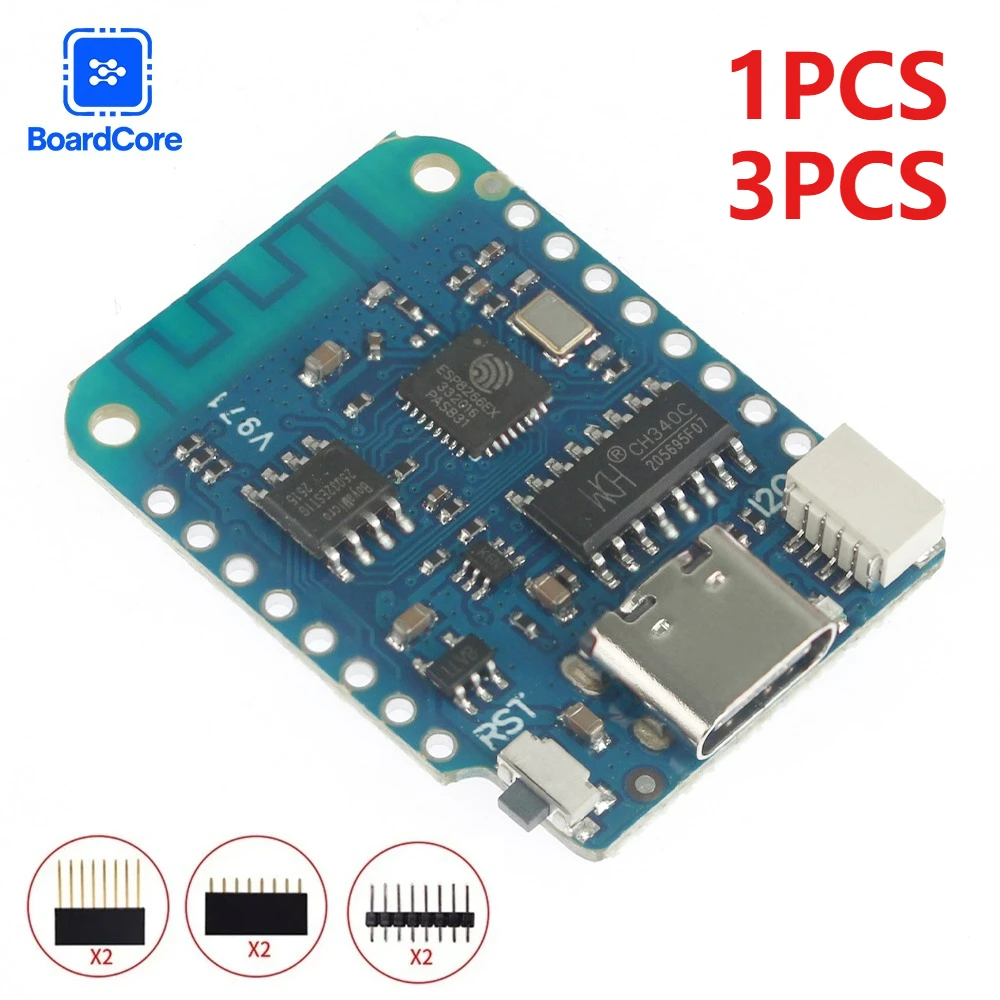 1/3PCS WEMOS D1 Mini V4.0.0 TYPE-C USB WIFI Internet of Things Board ...